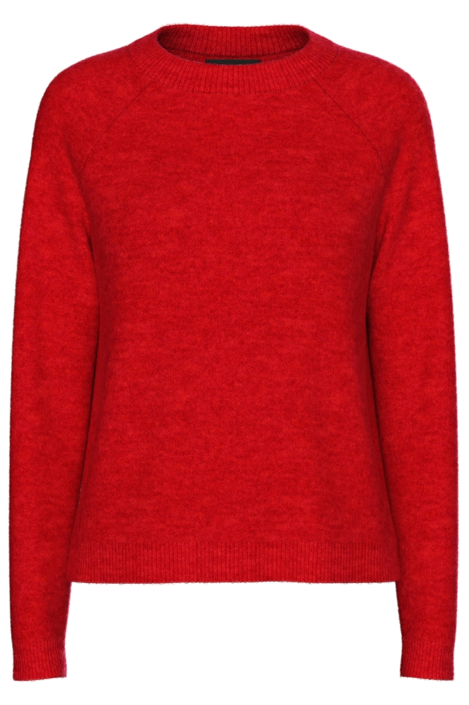 PCJULIANA LS O-NECK KNIT NOOS BC 17126277 Goji Berry